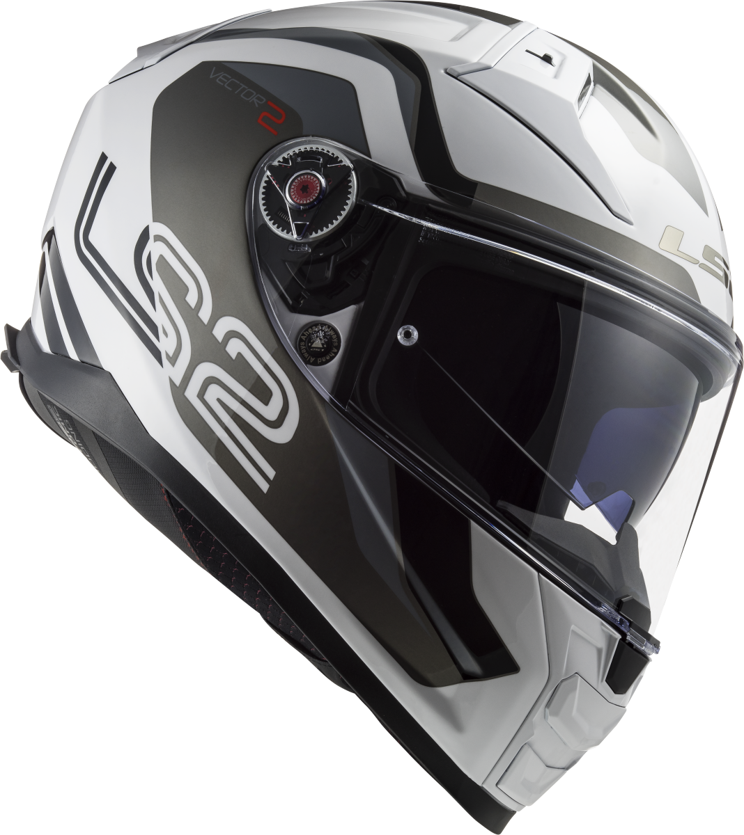 Casco LS2 FF811 VECTOR II METRIC BLANCO/TITANIO/PLATA ECE 22.06 2