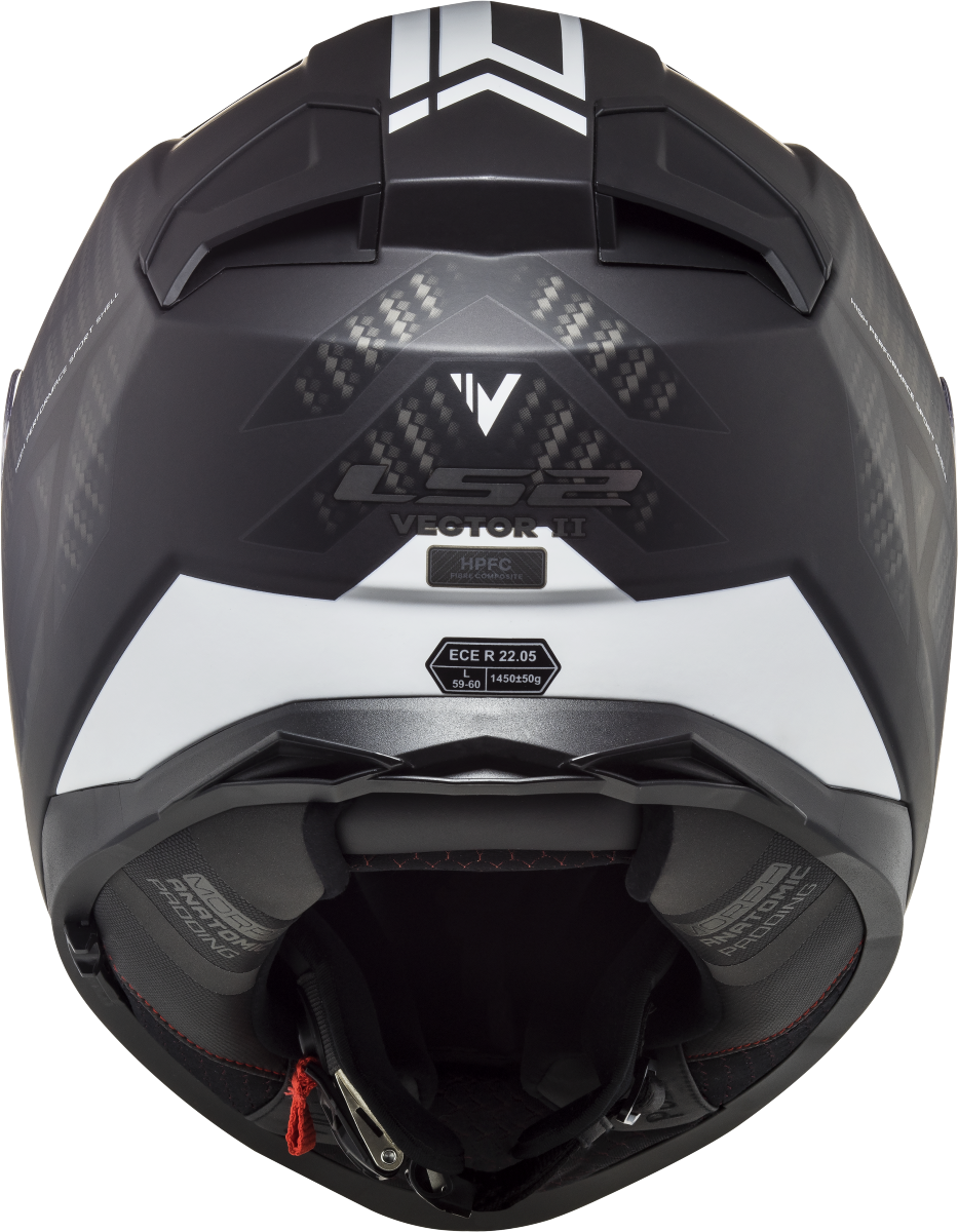 Casco LS2 FF811 VECTOR II SPLITTER NEGRO/BLANCO ECE 22.06 4