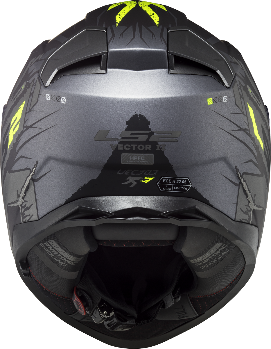 Casco LS2 FF811 VECTOR II TECHBOT TITANIO MATE/AMARILLO ECE 22.06 4