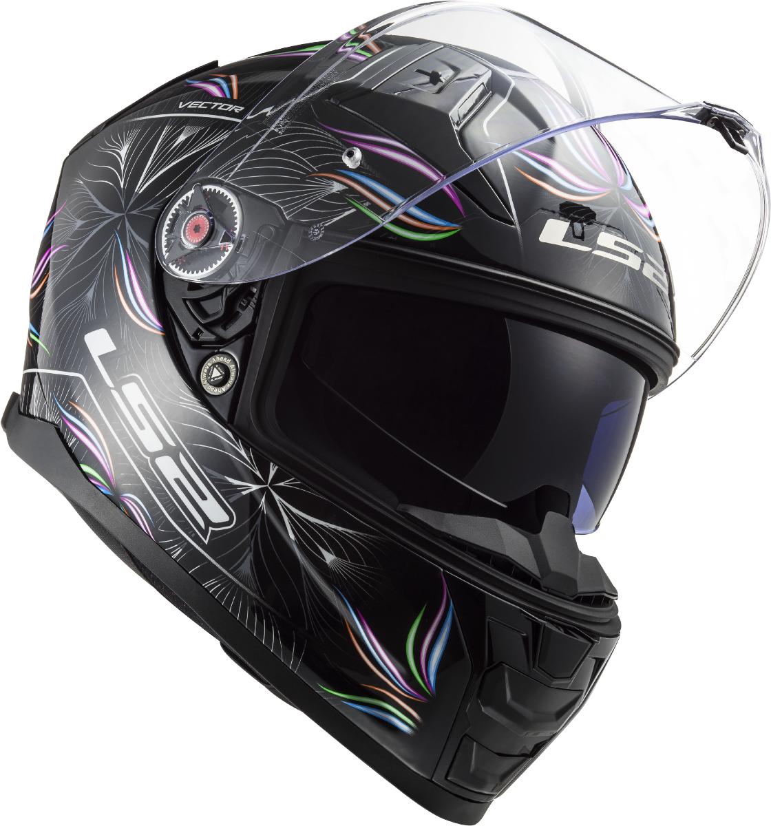 Casco LS2 FF811 VECTOR II TROPICAL NEGRO/BLANCO ECE 22.06 1