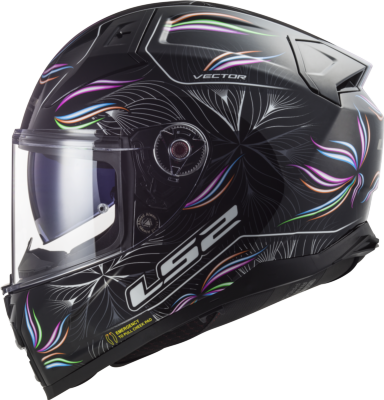 Casco LS2 FF811 VECTOR II TROPICAL NEGRO/BLANCO ECE 22.06