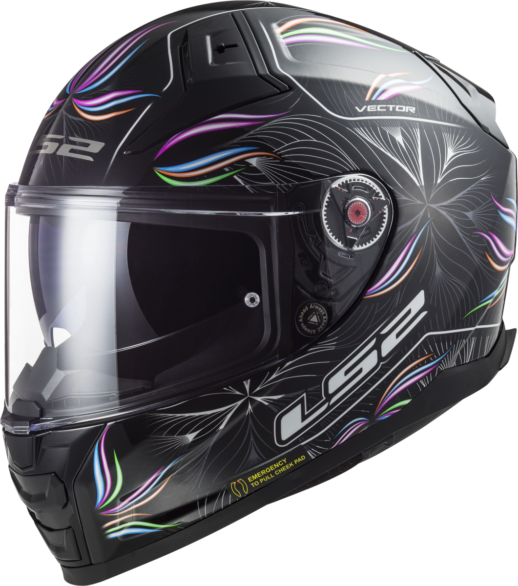 Casco LS2 FF811 VECTOR II TROPICAL NEGRO/BLANCO ECE 22.06 4