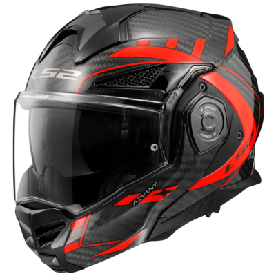 Casco LS2 FF901 ADVANT X CARBONO MODULAR FUTURE ROJO ECE 22.06