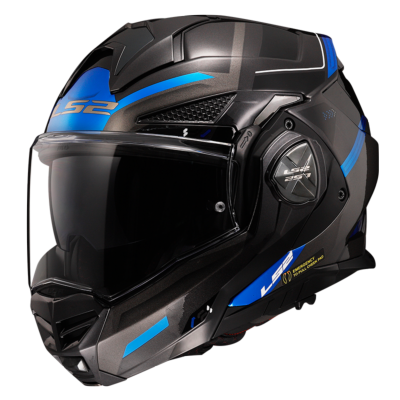 Casco LS2 FF901 ADVANT X MODULAR SPECTRUM NEGRO/TITANIO/AZUL ECE 22.06