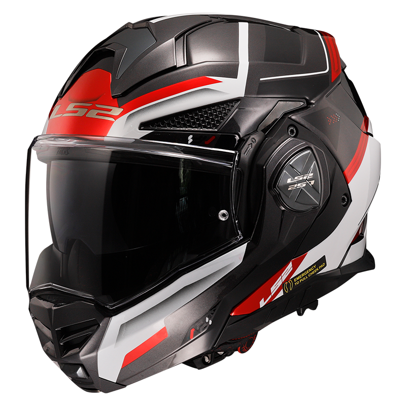 Casco LS2 FF901 ADVANT X MODULAR SPECTRUM NEGRO/BLANCO/ROJO ECE 22.06