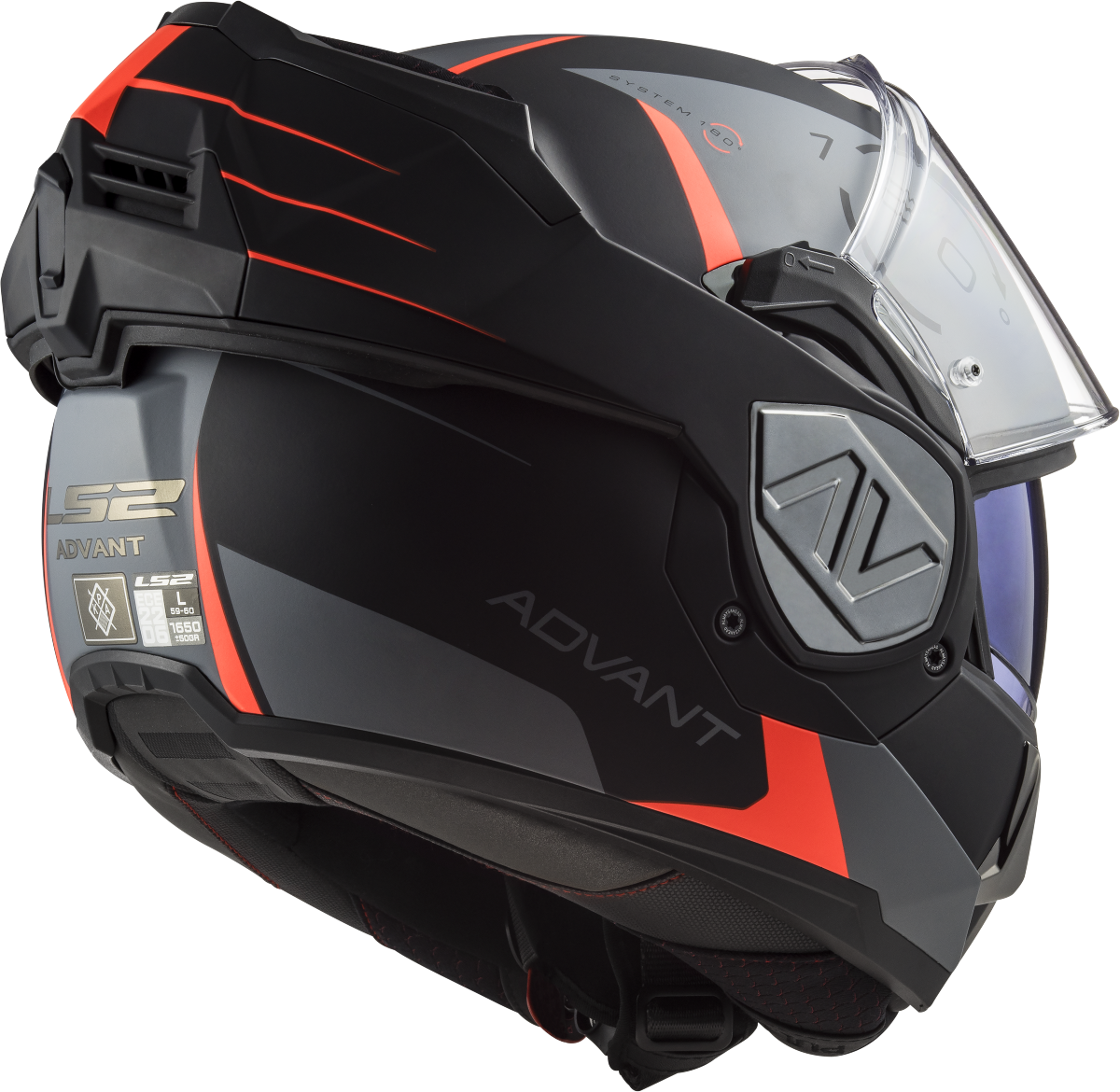 Casco LS2 FF906 ADVANT MODULAR CODEX NEGRO MATE/TITANIO ECE 22.06 3