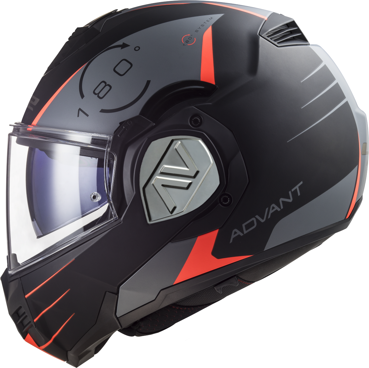 Casco LS2 FF906 ADVANT MODULAR CODEX NEGRO MATE/TITANIO ECE 22.06 1