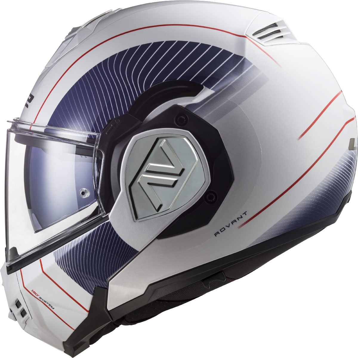 Casco LS2 FF906 ADVANT MODULAR COOPER BLANCO/AZUL ECE 22.06 1