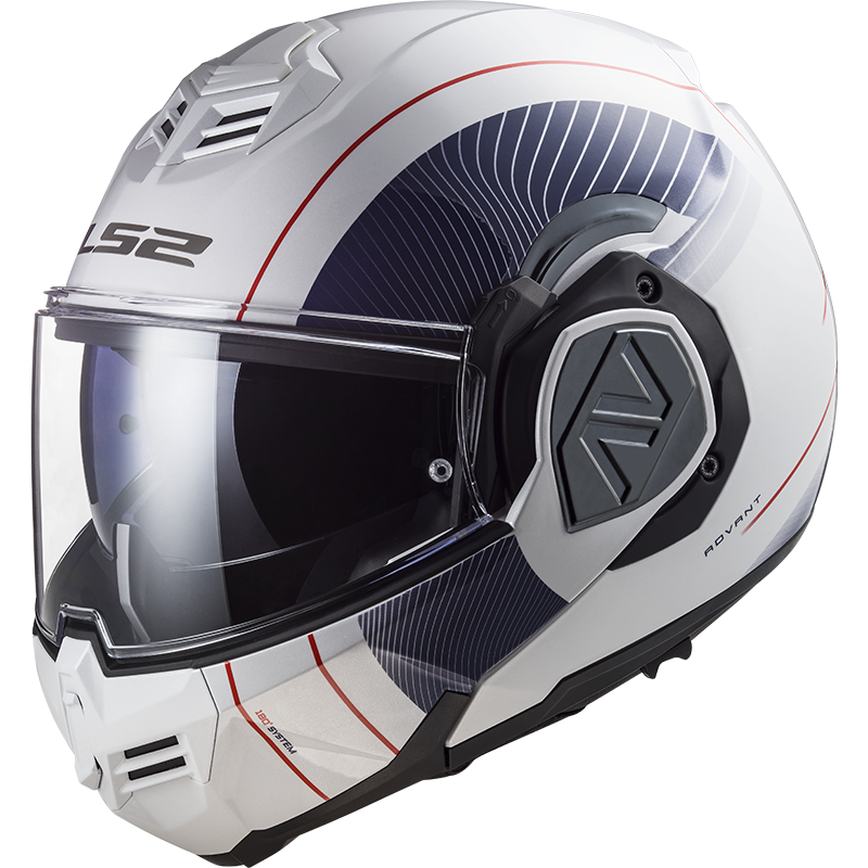 Casco LS2 FF906 ADVANT MODULAR COOPER BLANCO/AZUL ECE 22.06