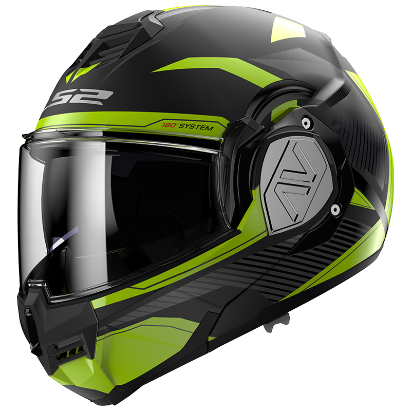 Casco LS2 FF906 ADVANT MODULAR REVO NEGRO/AMARILLO ECE 22.06