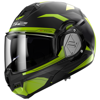 Casco LS2 FF906 ADVANT MODULAR REVO NEGRO/AMARILLO ECE 22.06