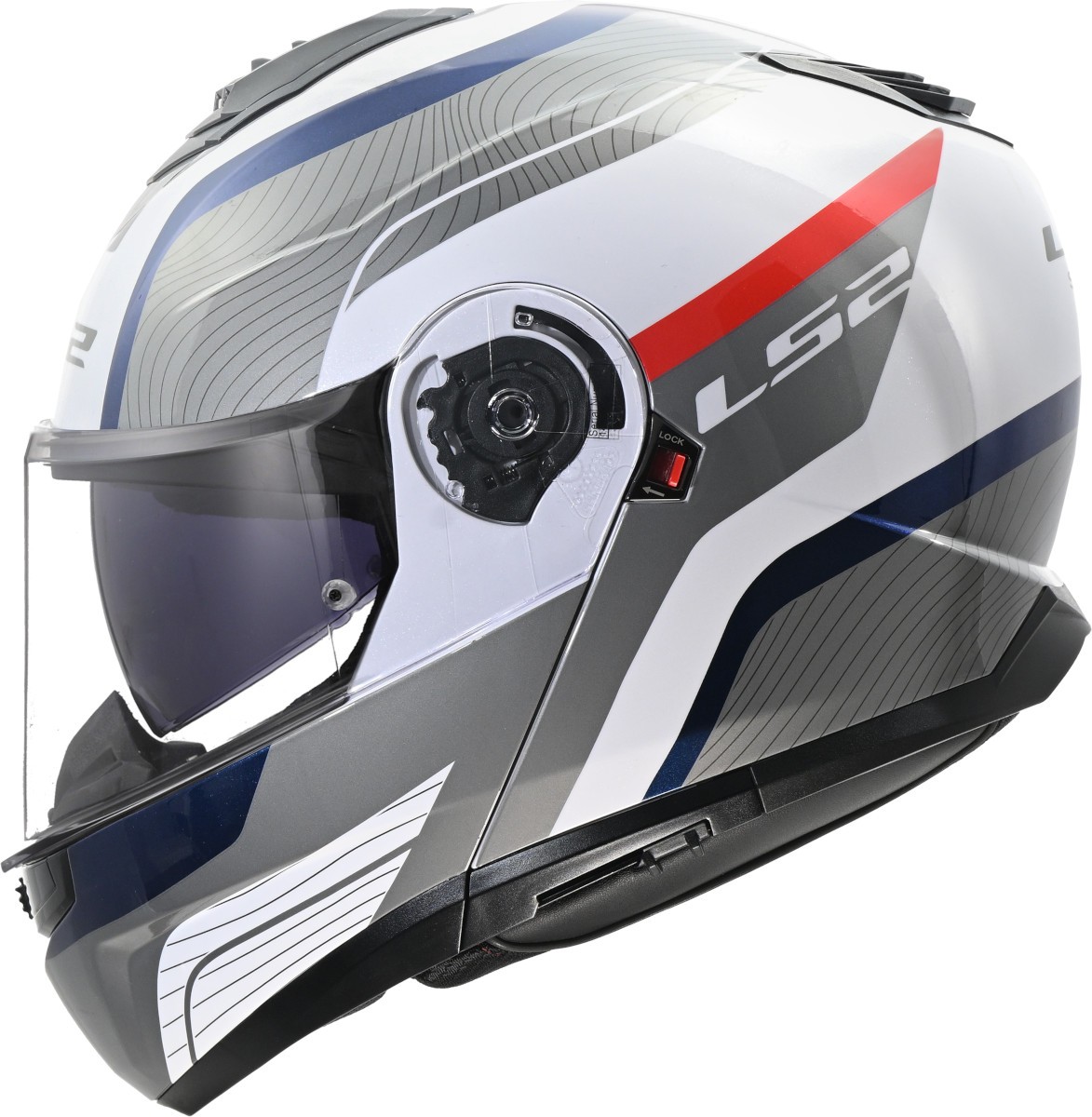 Casco LS2 FF908 STROBE II MONZA BLANCO/AZUL/ROJO ECE 22.06