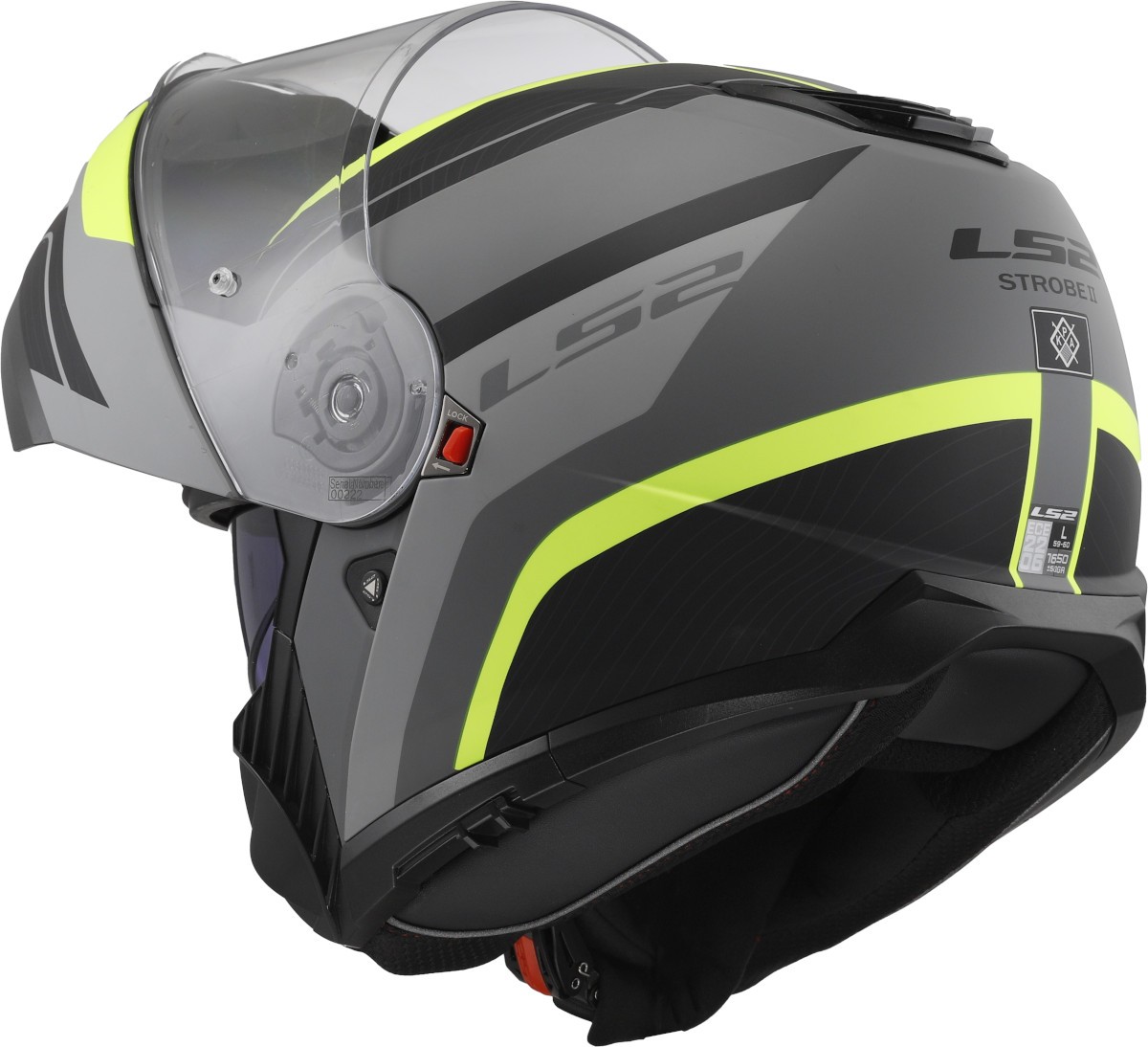 Casco LS2 FF908 STROBE II MONZA NEGRO/GRIS/AMARILLO ECE 22.06 12