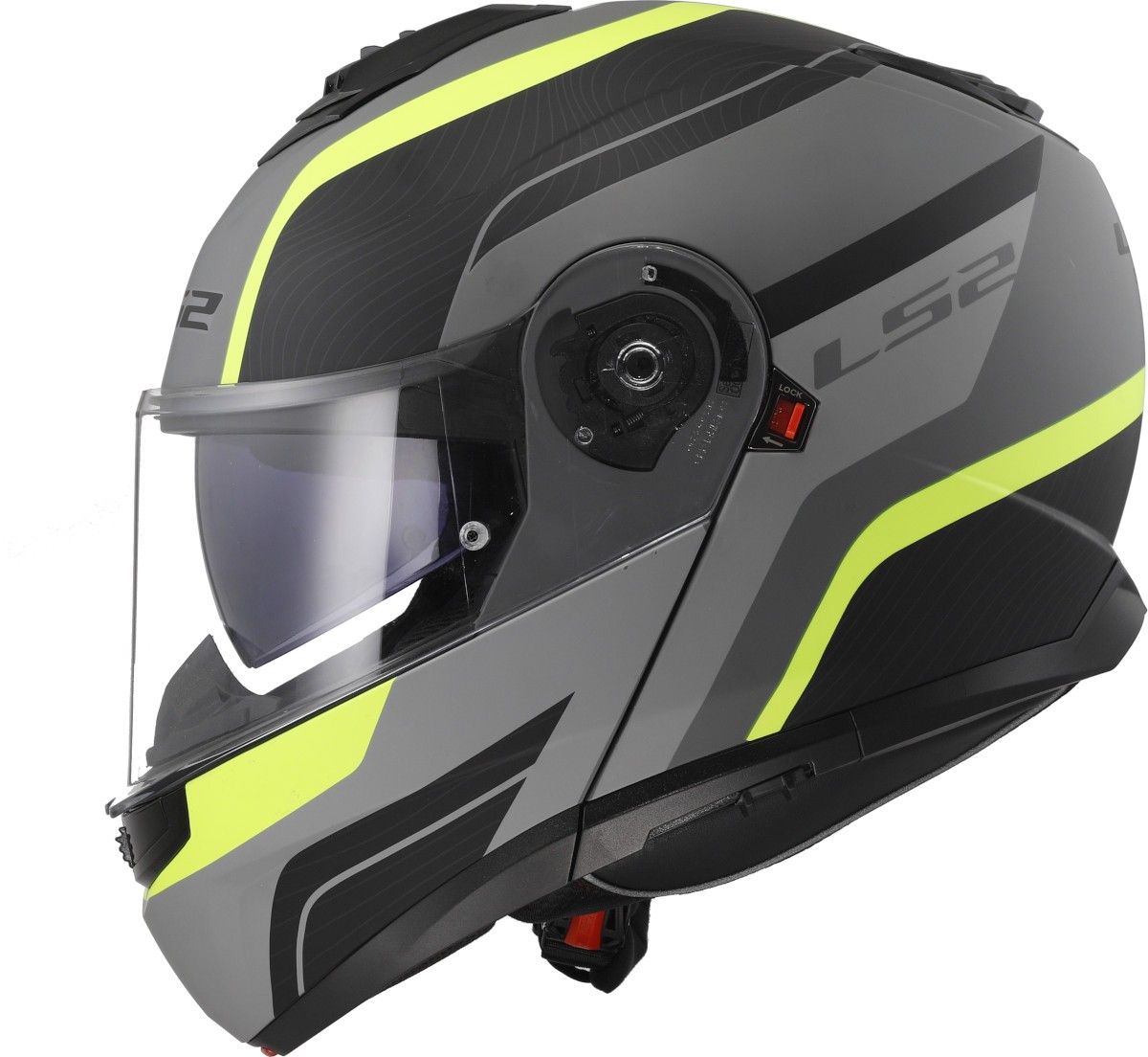 Casco LS2 FF908 STROBE II MONZA NEGRO/GRIS/AMARILLO ECE 22.06 1