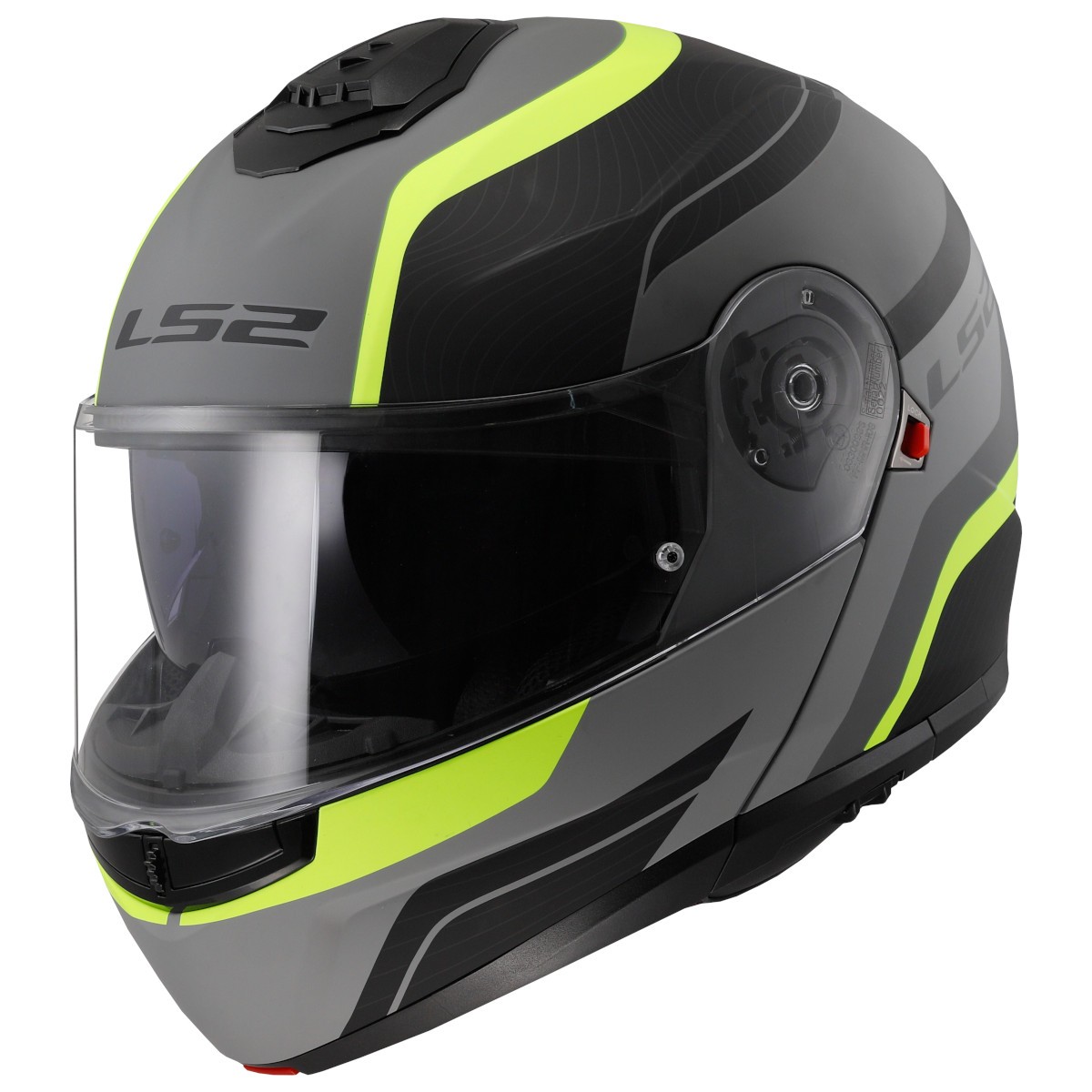 Casco LS2 FF908 STROBE II MONZA NEGRO/GRIS/AMARILLO ECE 22.06