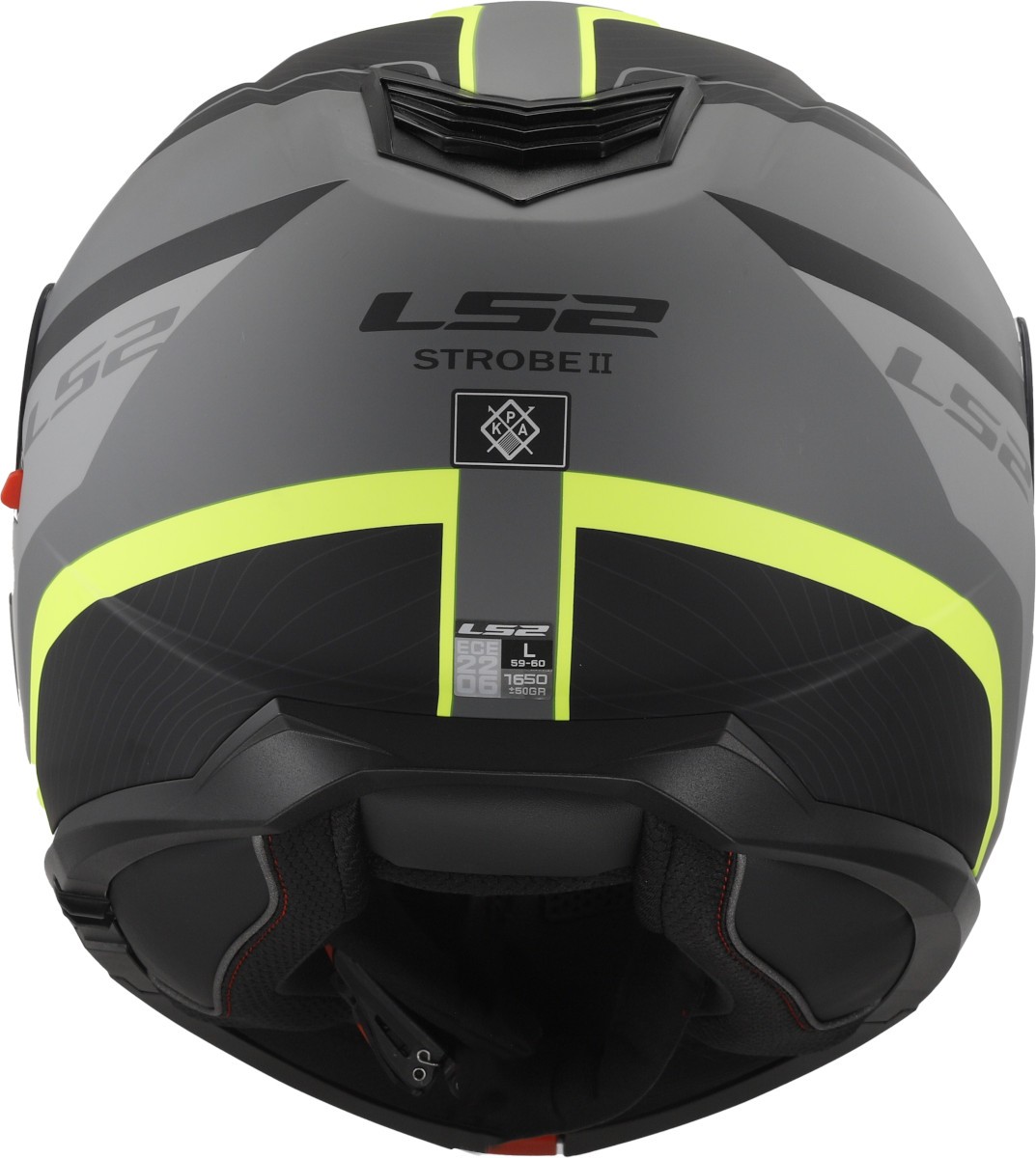Casco LS2 FF908 STROBE II MONZA NEGRO/GRIS/AMARILLO ECE 22.06 5