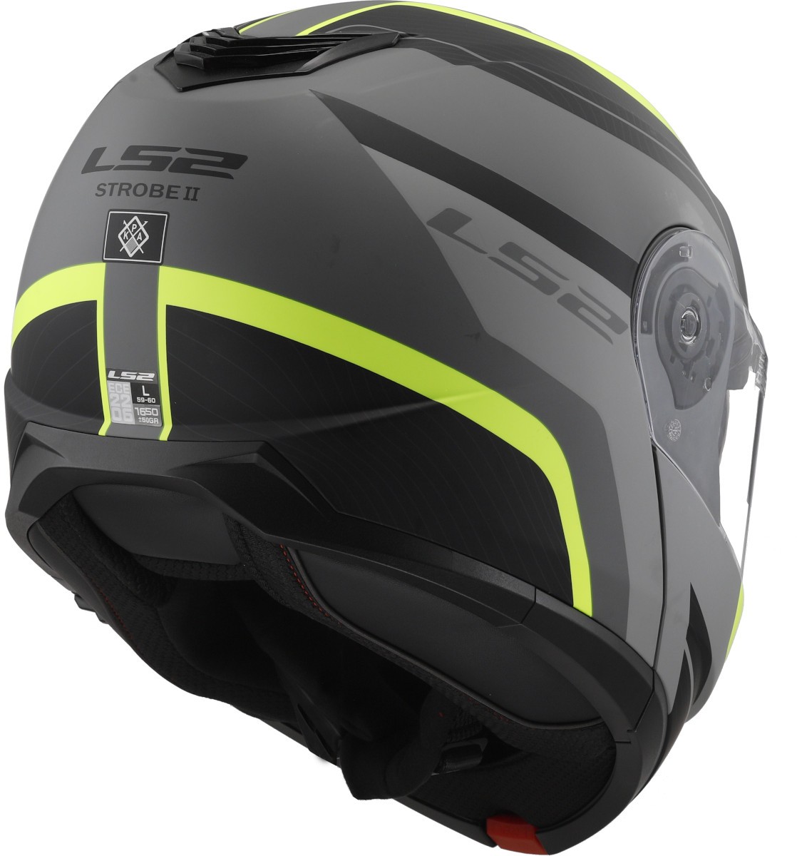 Casco LS2 FF908 STROBE II MONZA NEGRO/GRIS/AMARILLO ECE 22.06 4
