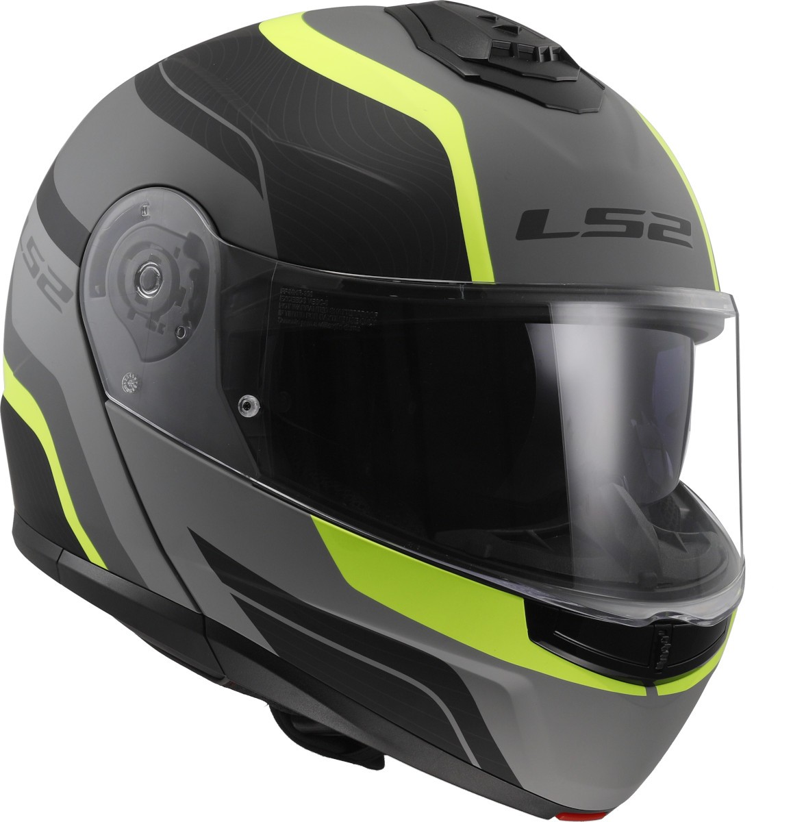 Casco LS2 FF908 STROBE II MONZA NEGRO/GRIS/AMARILLO ECE 22.06 9