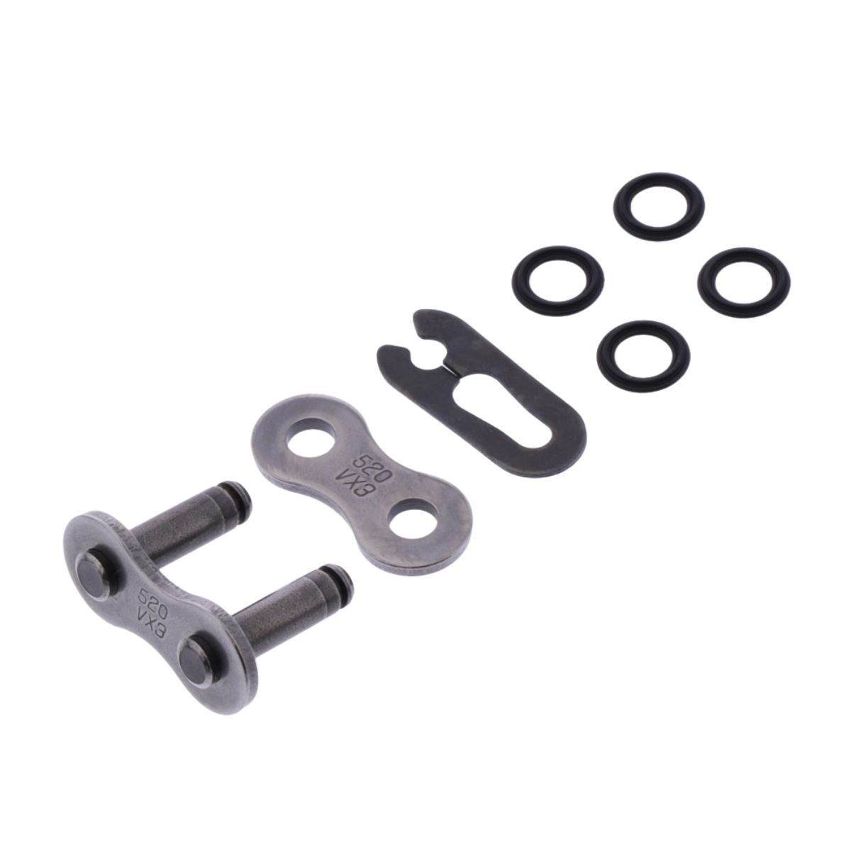 Enganche tipo clip D.I.D. para cadena 520 VX3 en color plateado