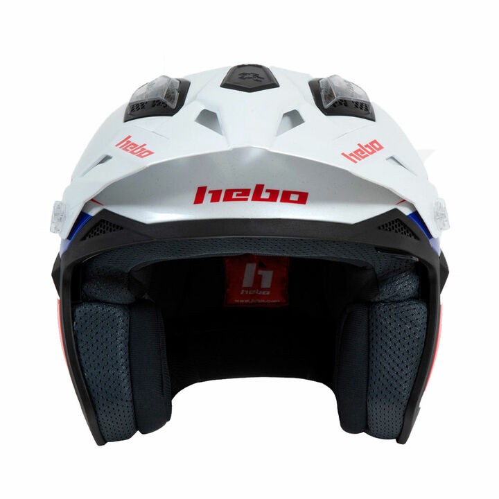 Casco HEBO Trial Zone 5 AIR MONTESA CLASSIC Blanco Rojo Azul 4