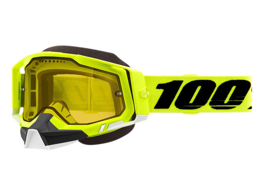 Gafas Cross 100% The Racecraft 2 Snowmobile Amarillo Fluor