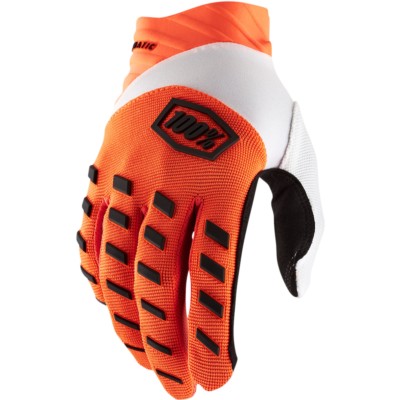 Guantes 100% Cross AIRMATIC Naranja/Blanco