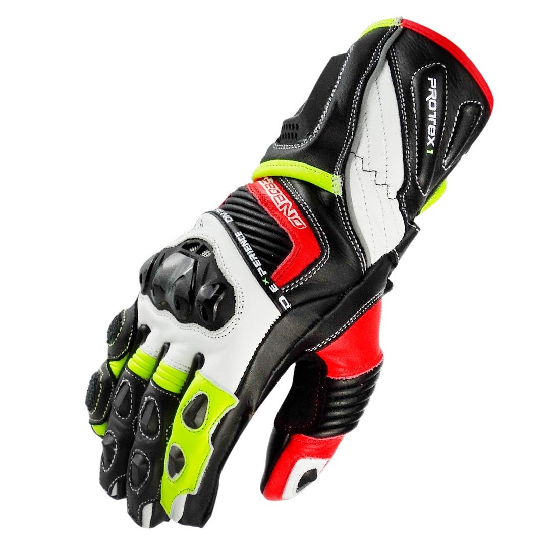 Guantes moto verano R12 negro-fluor