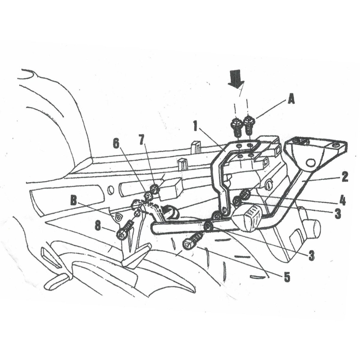 Fijación Trasera para Maleta SHAD Honda CBR 600 (01-02)