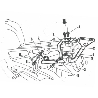 Fijación Trasera para Maleta SHAD Honda CBR 600 (01-02)