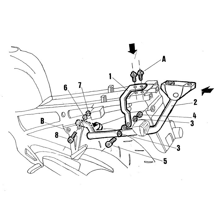 Fijación Trasera para Maleta SHAD Honda CBR 600F (99-00) 1