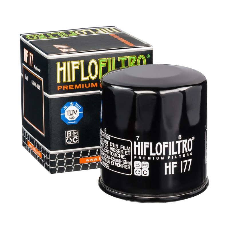 Filtro de aceite Hiflofiltro HF177 compatible con Buell OEM 63806-00Y