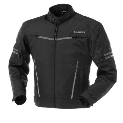 chaqueta moto mujer rainers jarama plus negra vista frontal