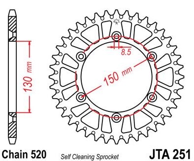 Plato Yamaha 48Z Aluminio