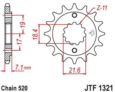 Piñon Motor Honda 14z