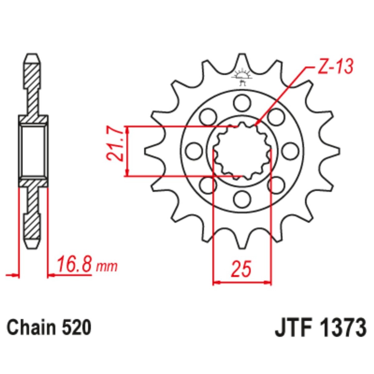 JTF1373.17 Piñon Honda NC 700 17z