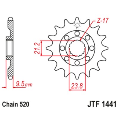 Piñon Suzuki RM-Z 450 '07-'12, RMX 450Z '10-'17 14Z