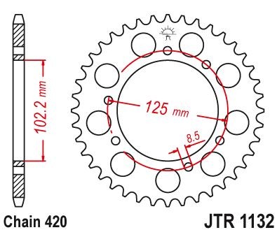 Plato JTR1132 59z compatible con Rieju RR