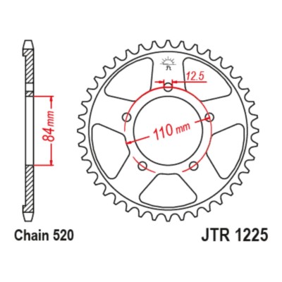 Plato arrastre JT 41 dientes 520 Honda CB 500 CBR 500 Rebel CL NX 500