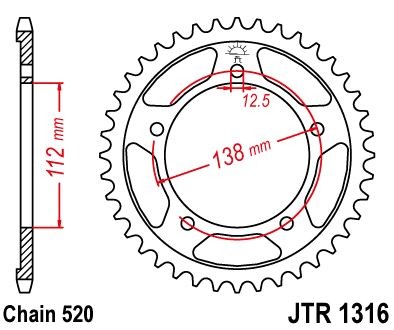 JTR1316.38 Plato Honda CB 500 2013-2017