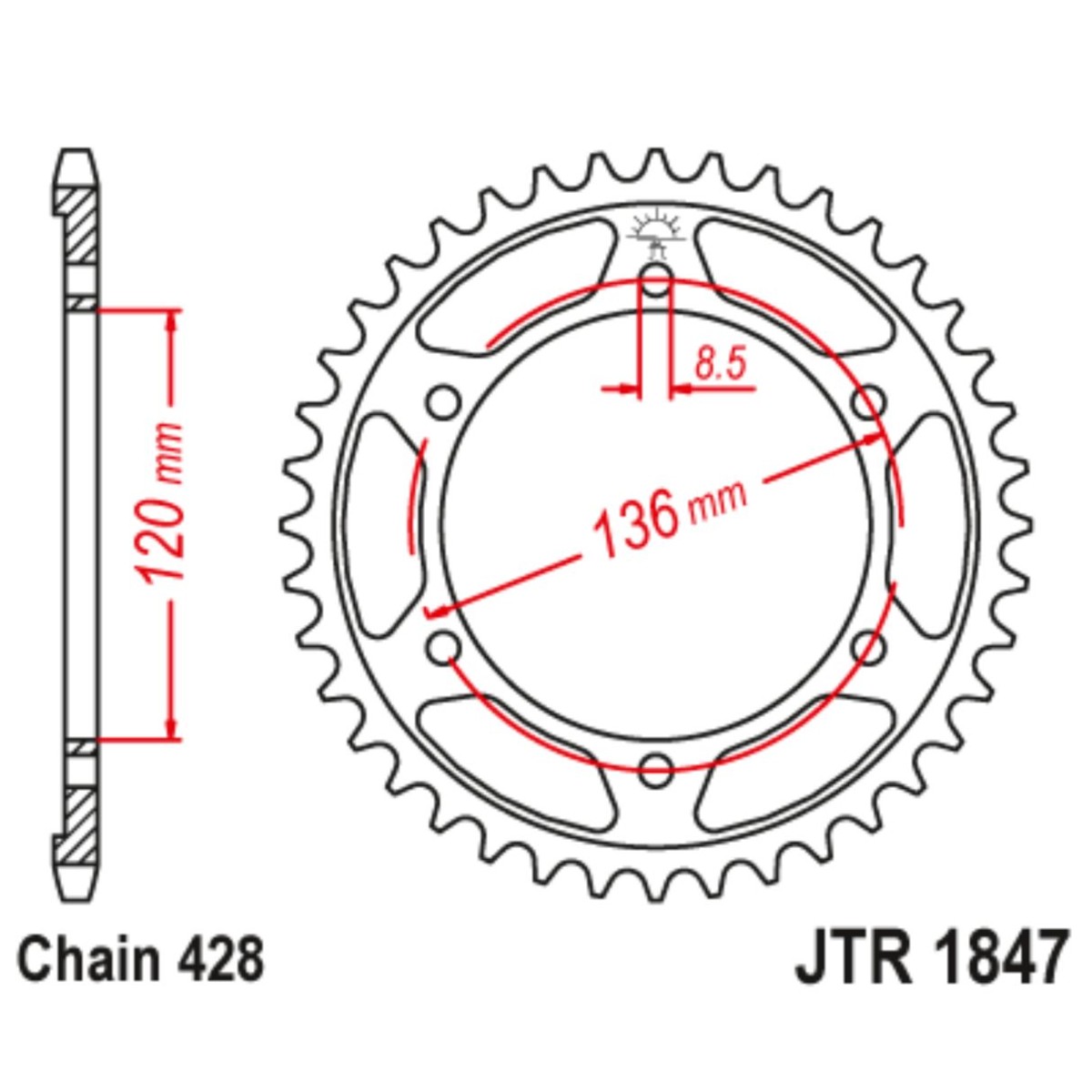 JTR1847.51 Plato Yamaha FZR 400 RR División 428 51z