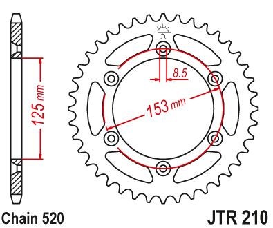 Plato Honda CR 125/250 45z