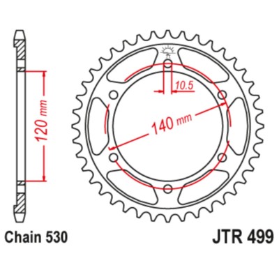 JTR499.43 Plato Kawasaki y converiones a cadena 520
