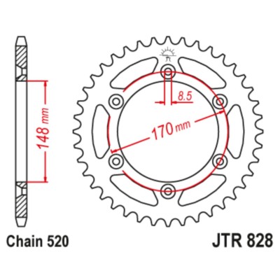JTR828.42 Plato Suzuki DR 600 42z Negro