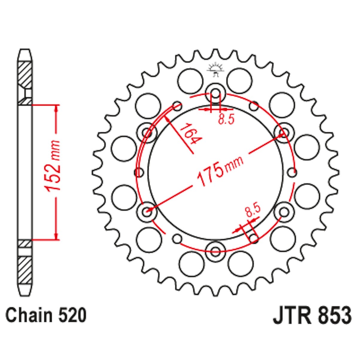 JTR853.38 Plato Derbi Yamaha Paso 520 38z 824225313239