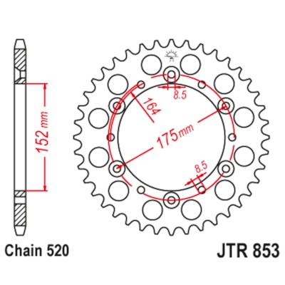 Plato Derbi Yamaha Paso 520 38z