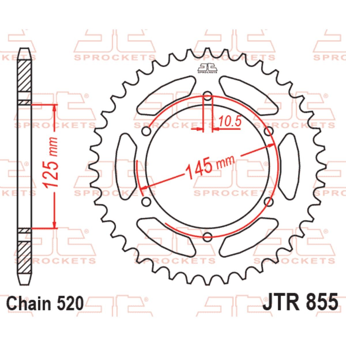 Corona JT 520 47 dientes acero Yamaha XT 660 1