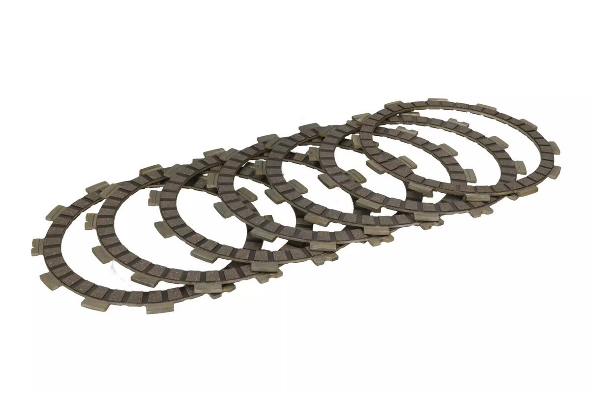 Discos de embrague TRW MCC118‑7 compatibles con Honda NSR, CB, CBF, VT, XL y Triumph Speed Four y Daytona