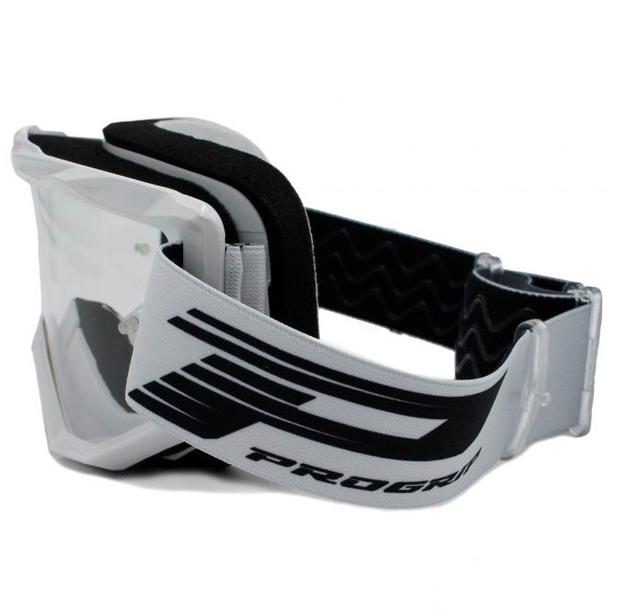 Gafas Cross PROGRIP 3201 Blanca Lente Antivaho 1