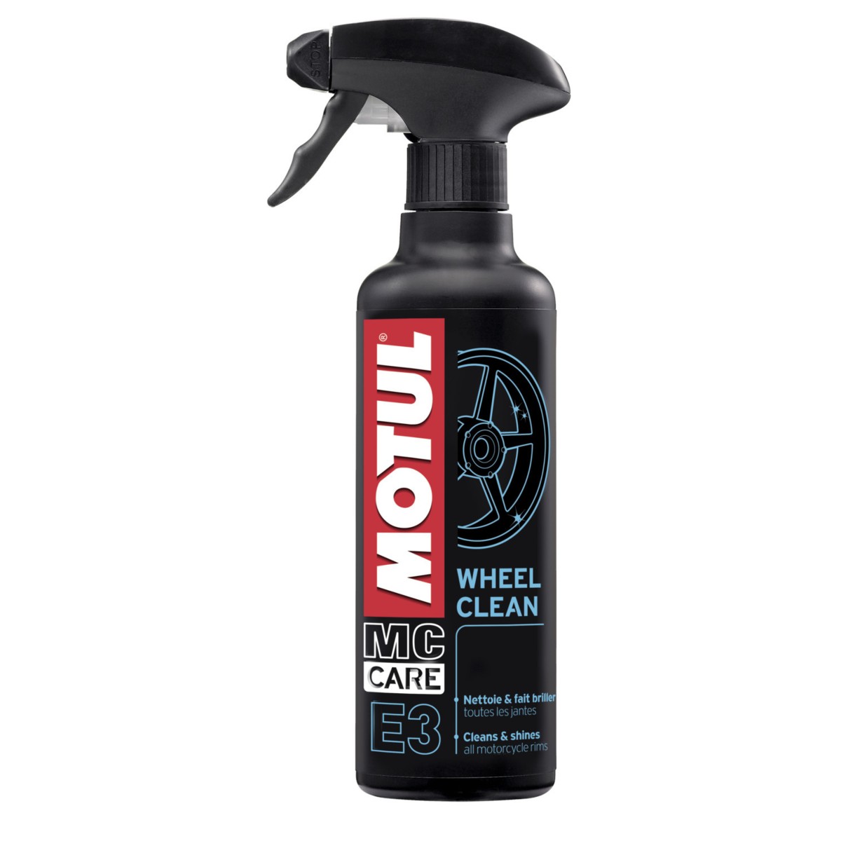 Spray Motul E3 WHEEL CLEAN Limpiador de llantas 400ml