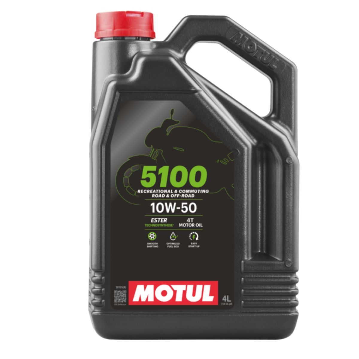 Aceite Motul 5100 4T 10W-50 Technosynthese® con Ésteres para motocicletas 4 tiempos